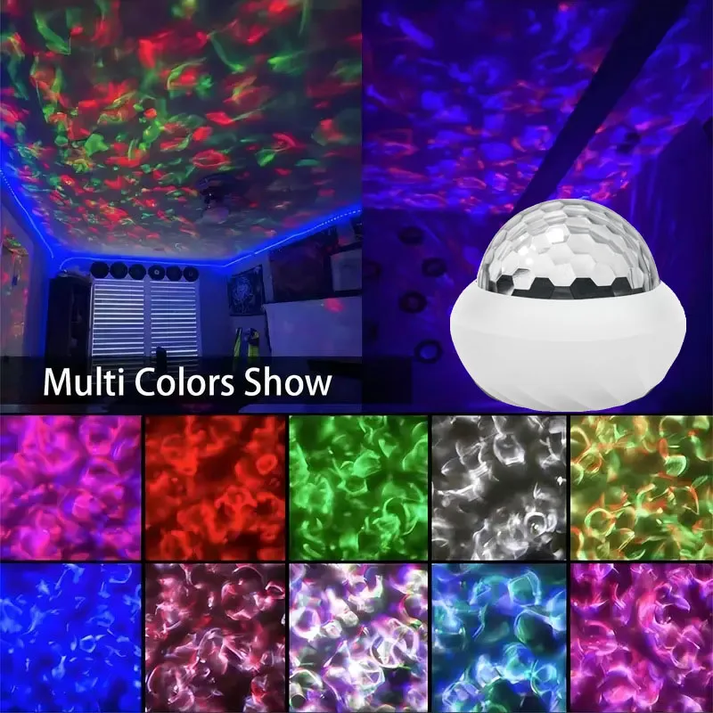 جهاز عرض ضوئي شمالي RGB أضواء ليلية للتحكم عن بعد USB مصباح عرض أورورا 360 °   تدوير لديكور المنزل والحفلات