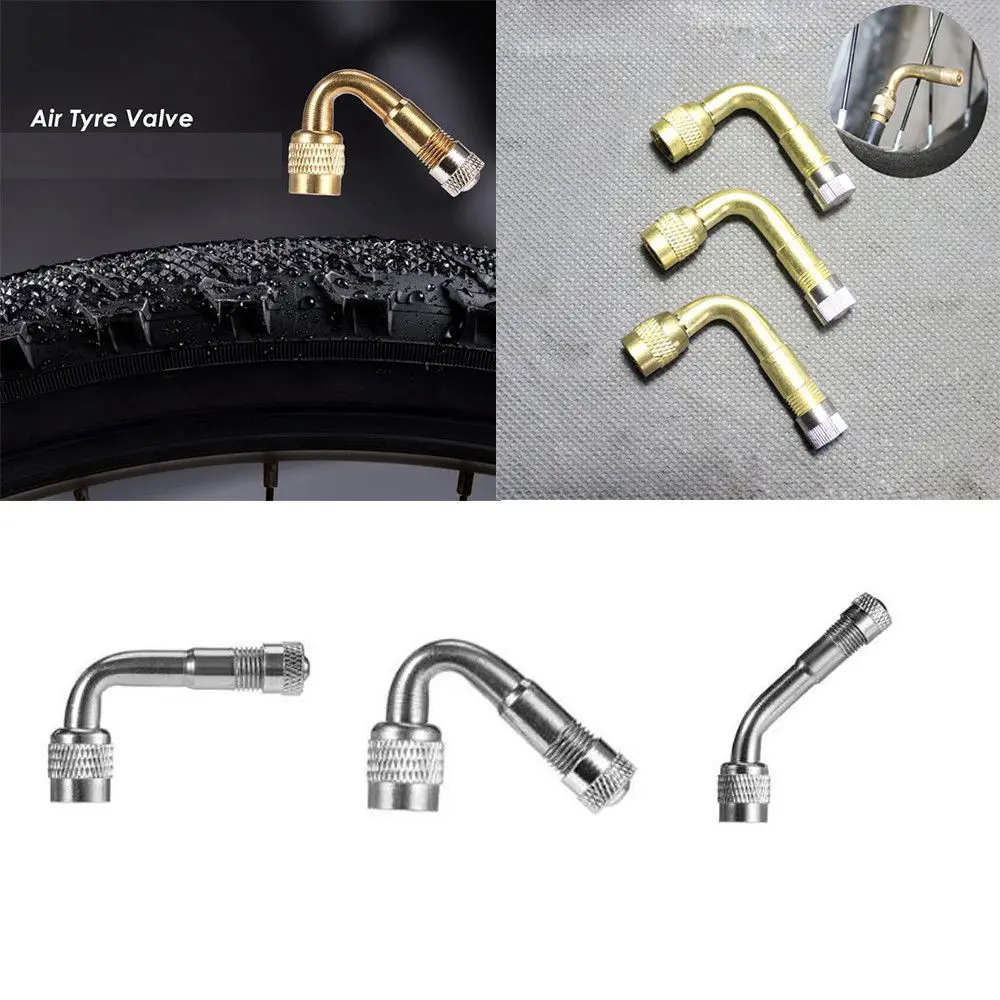 

1/2pcs 3 Angles 45/90/135 Degree Brass Valve Extension Stem Cycling Accessories Adapter for Car Air Tyre Valves