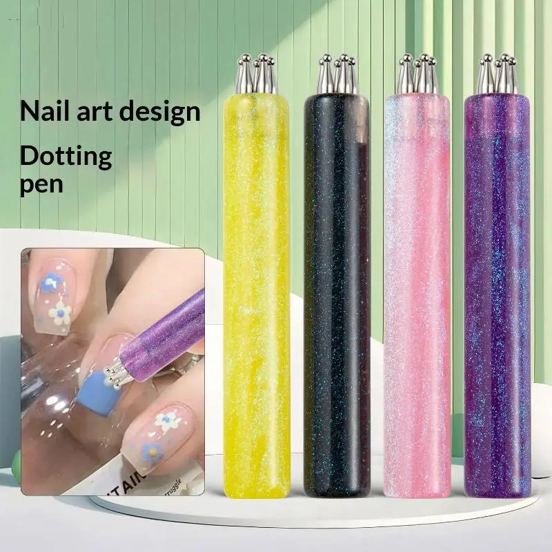

Набор для дизайна ногтей: ручка для рисования, резьбы и точечной росписи, с нержавеющими щетинками, ручка «Звездное небо», инструменты для точечной росписи ногтей