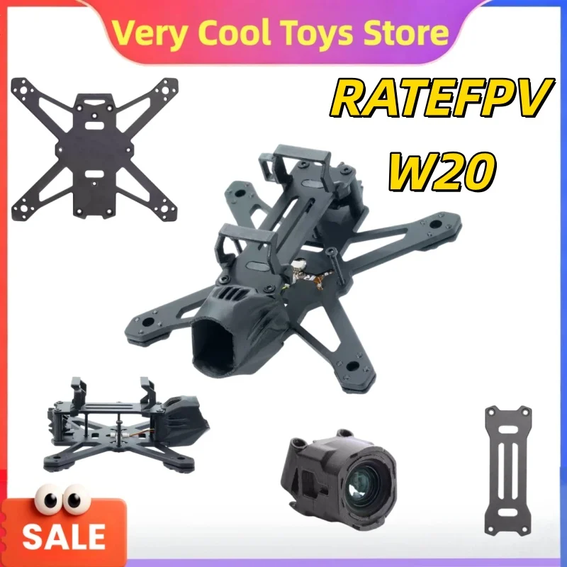 RATEFPV W20 2 Inch Freestyle FPV Drone Frame & Accessories Built-in O4 Wide Angle Lens RC Quadcopter Frame Kit in Stock