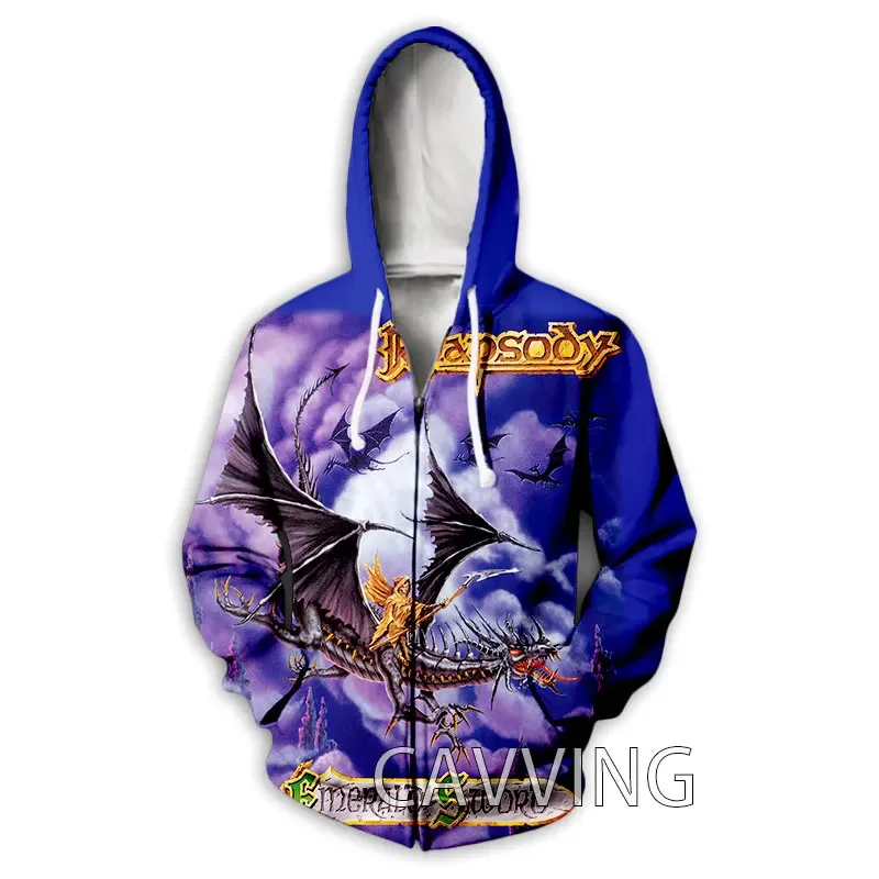 Nieuwe Mode 3d Print Rapsodie Van Vuurband Rits Hoodies Met Ritssluiting Capuchon Sweatshirts Harajuku Hoodies Hiphop Sweatshirts J02