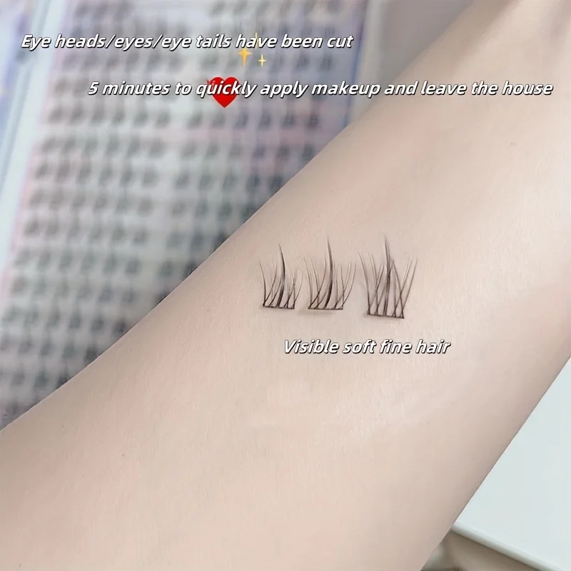 384 Lazy Trilogy Sunflower False Eyelash Book+Double headed Adhesive+False Eyelash Clip, Large Capacity Eyelash Set