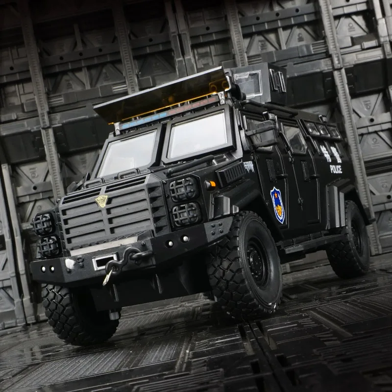 

1:24 Tiger Armored Vehicle Model Ford Special Police car Diecast Metal Alloy Model car Sound Light Collection Kids Toy Gifts