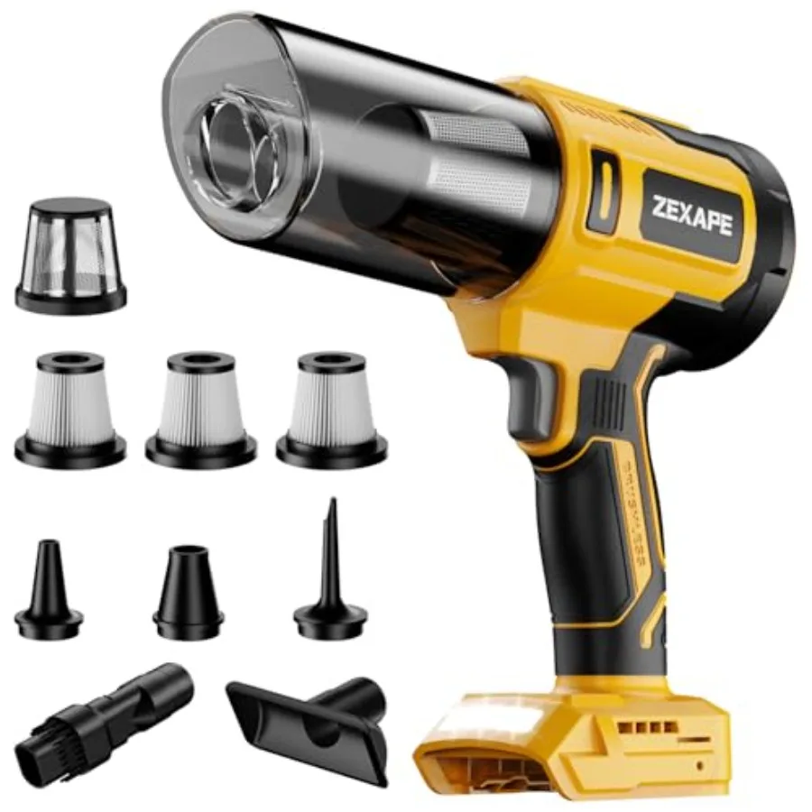 

Cordless Vacuum Cleaner for DeWalt Battery, 5 in 1 Lightweight Electric Handheld Vacuum with 3 x HEPA Filter, 20KPA Powerful Su