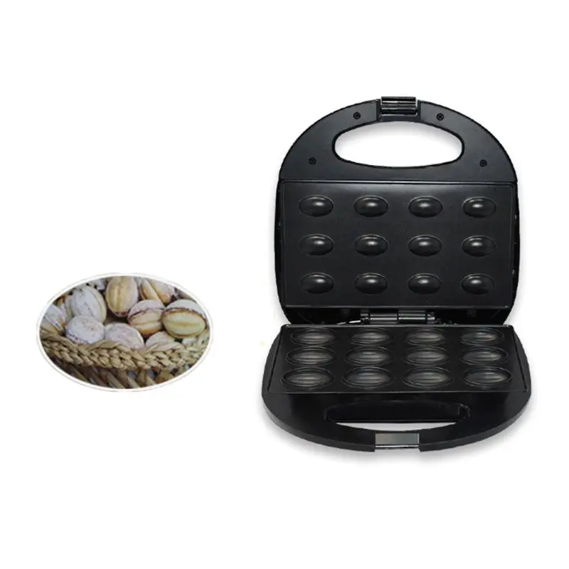 Automatic Walnut Cake Maker Electric Mini Nut Waffle Bread Baking Machine Sandwich Iron Toaster Non-stick Pan DIY Drop Shipping