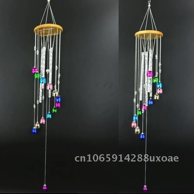 

Colorful Bell Wind Bell Solid Wood Aluminum Tube Wind Bell Copper Alloy Hanging Decoration Wind Bell Birthday Blessing