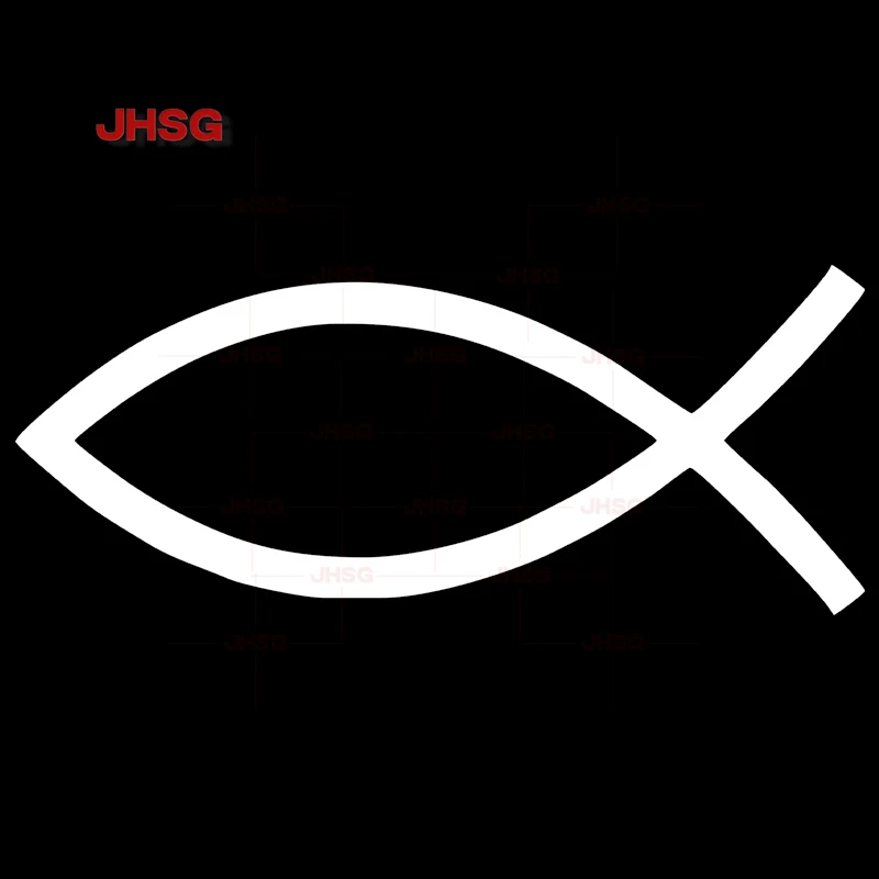 Creative Car Sticker "Jesus Fish" Car Design Vinyl Body, Window, Bumper Scratch Sticker, Suitable for Car Decoration Accessories 2