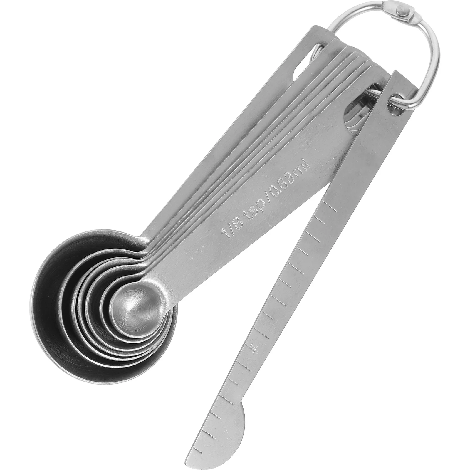 

8Pcs Stainless Steel Measuring Spoons Ergonomic Handle Kitchen Measurement Set Accurate Scale for Coffee Baking Cooking