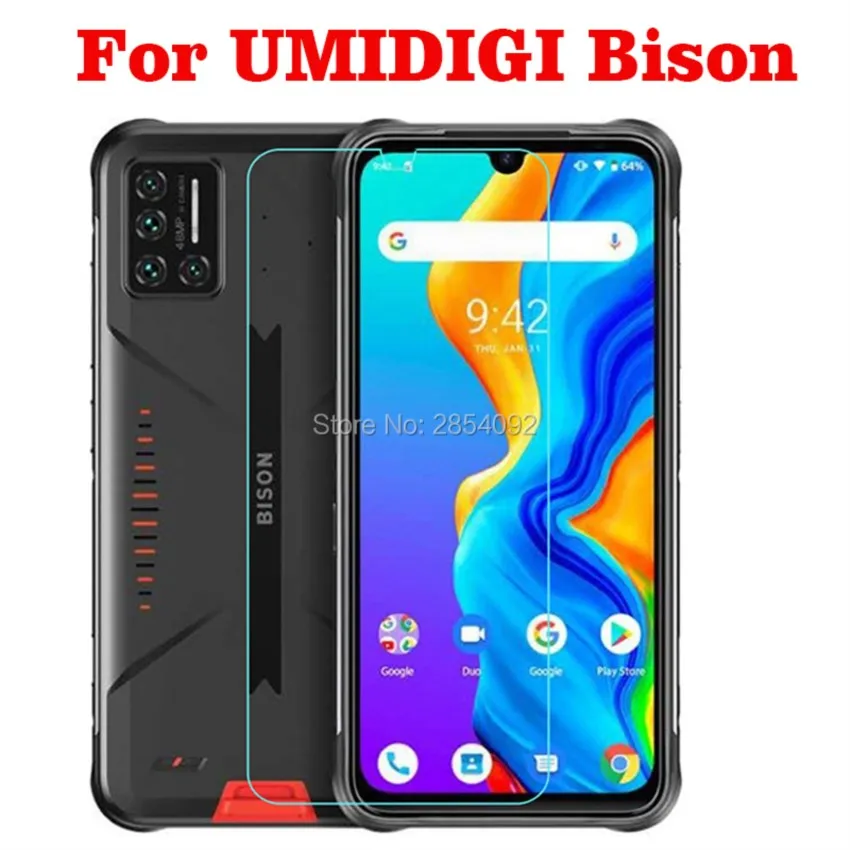 5pcs/lot full glue tempered glass for umidigi bison 9h front shield protective film screen protector for umi bison guard