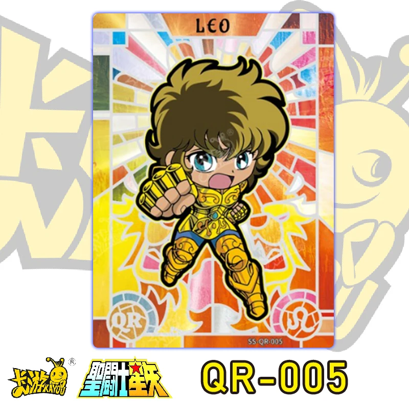 Kayou Saint Seiya Qr-Series Anime Characters Mu Aldebaran Saga Mephisto Aiolia Collection Card Cartoon Toys Birthday Gift