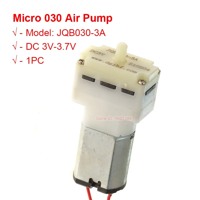 JQB030-3A DC 3V 3.7V Mini 030 Motor Air Pump Micro Diaphragm Oxygen Pressure Pump DIY Blood Monitor Sphygmomanometer Aquarium