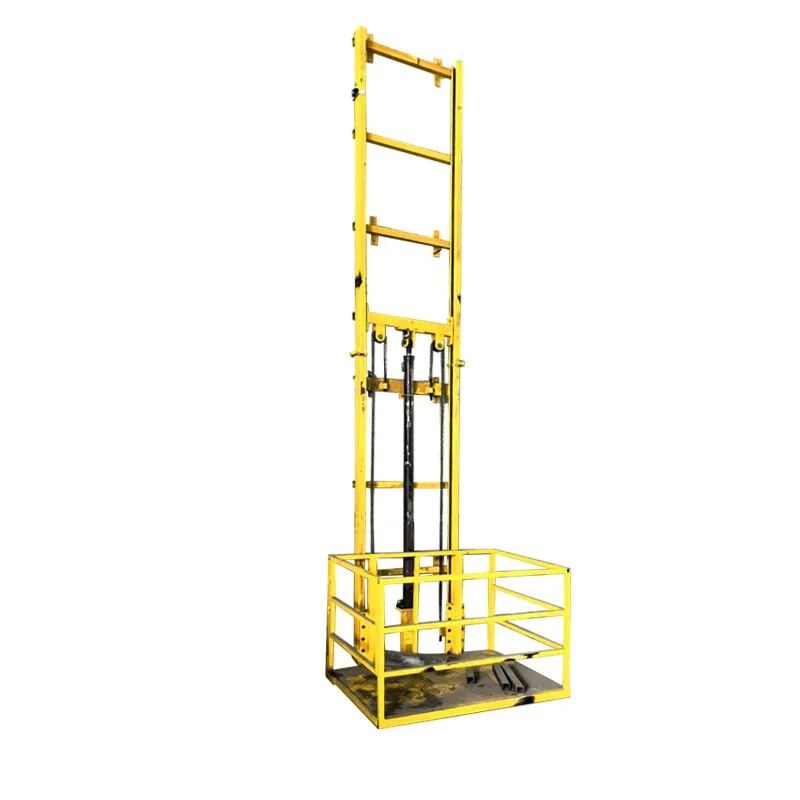 

Electric Hydraulic Freight Elevator 500KG Capacity With Safety System Guide Rail Design For Warehouse Factory Use