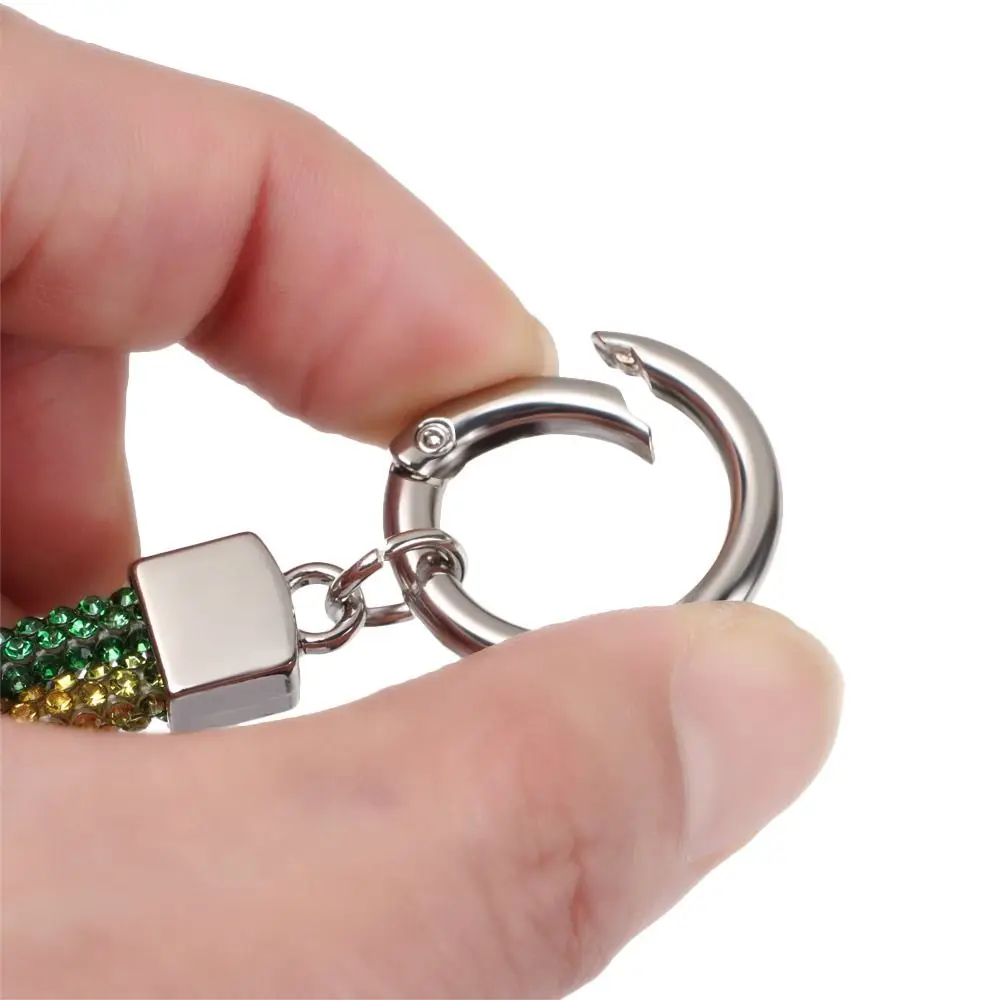 Chaveiro com glitter, alças de pulso brilhantes, corda anti-perda de cristal, cordão de suspensão, cordão de telefone com strass