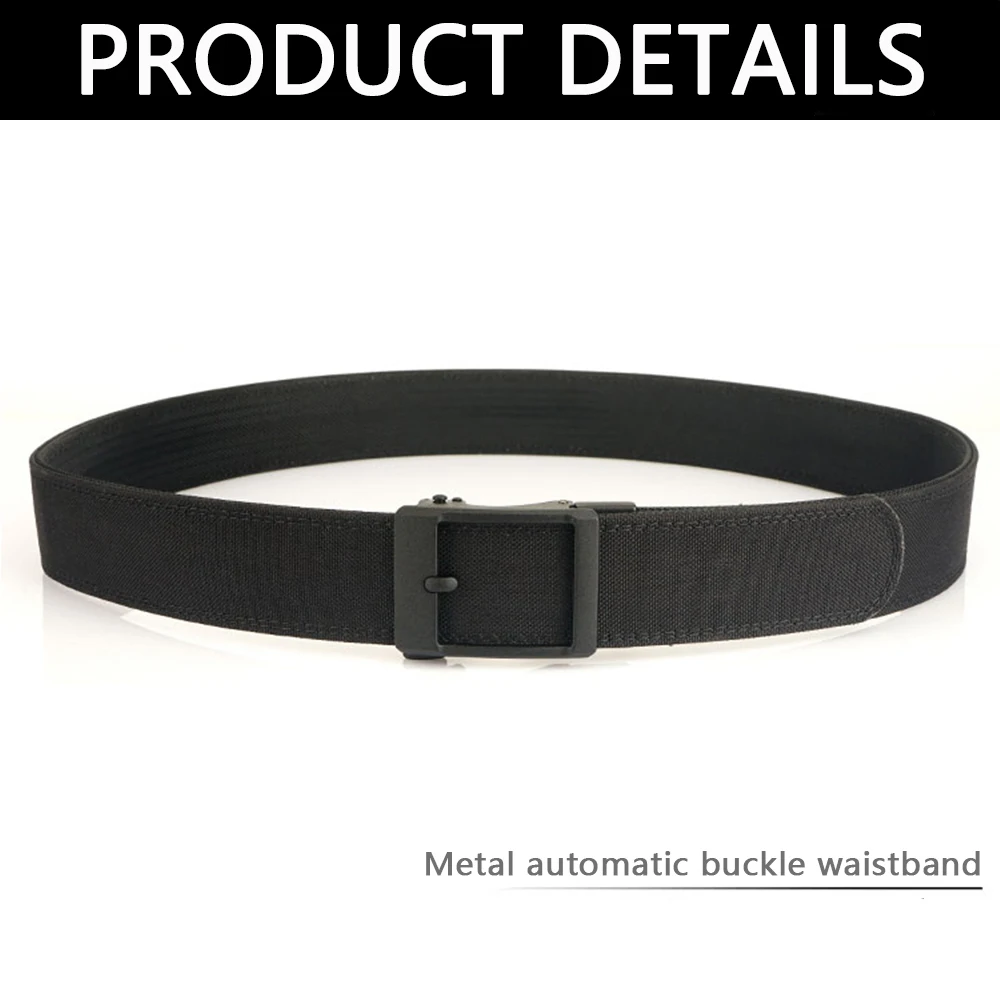 TUSHI Robuster 4,3 cm breiter, verdickter Gürtel aus doppellagigem Nylongewebe mit automatischer Schnalle für Herren – vielseitig einsetzbar für Freizeit und Outdoor – Detail 7