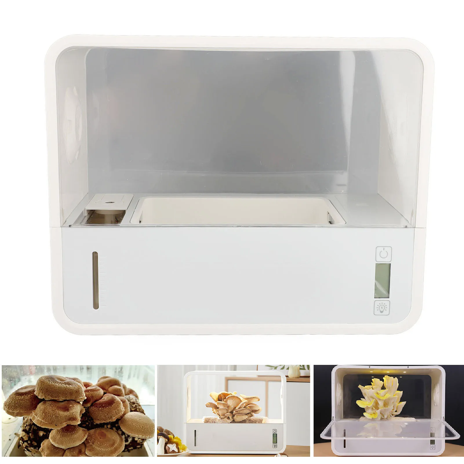 Mushroom Growing Tent Kit Mushroom Growing Tent Smart Soilless Transparent Viewing Automatic LED Lighting Still Air Mushroom Box