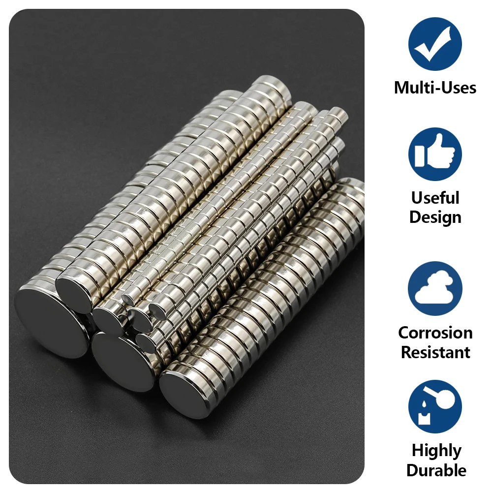 مغناطيس النيوديميوم القوي N35 NdfeB المغناطيسي الدائم imanes مغناطيس الثلاجة القوي للغاية 5x5 8x5 10x5 15x5 20x5 25x5 مللي متر