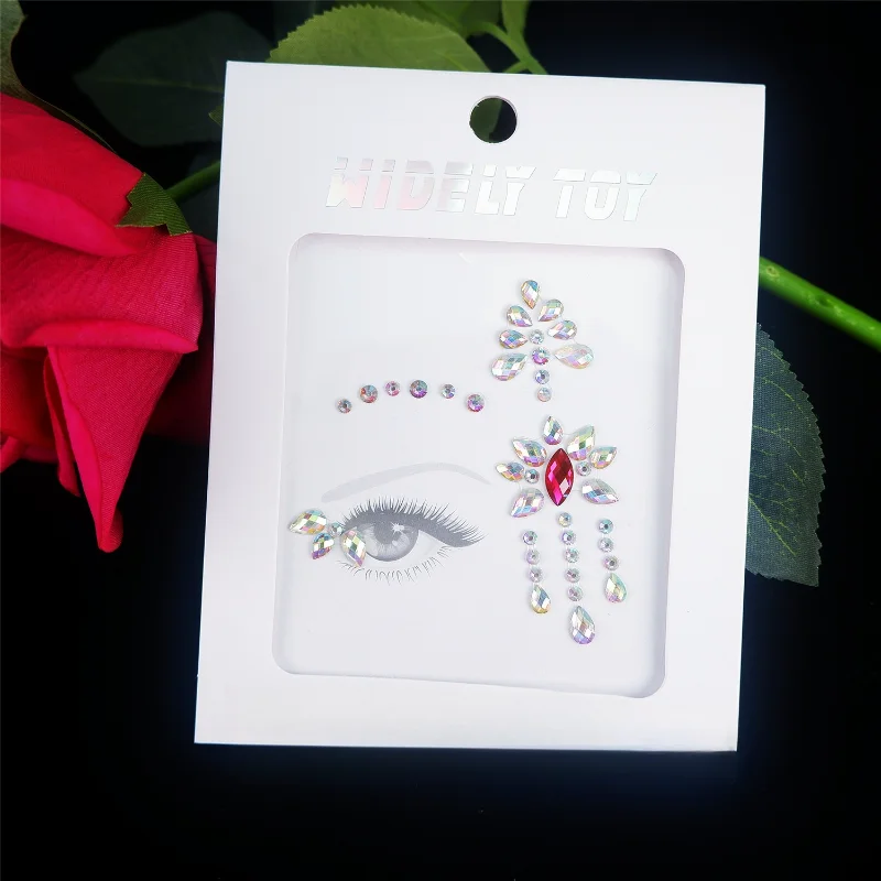 Acrylic Resin Face Gems Rhinestone Eye and Forehead Stickers for Party Tattoo Temporary Body Art Self Adhesive Fashion Jewelry view 5
