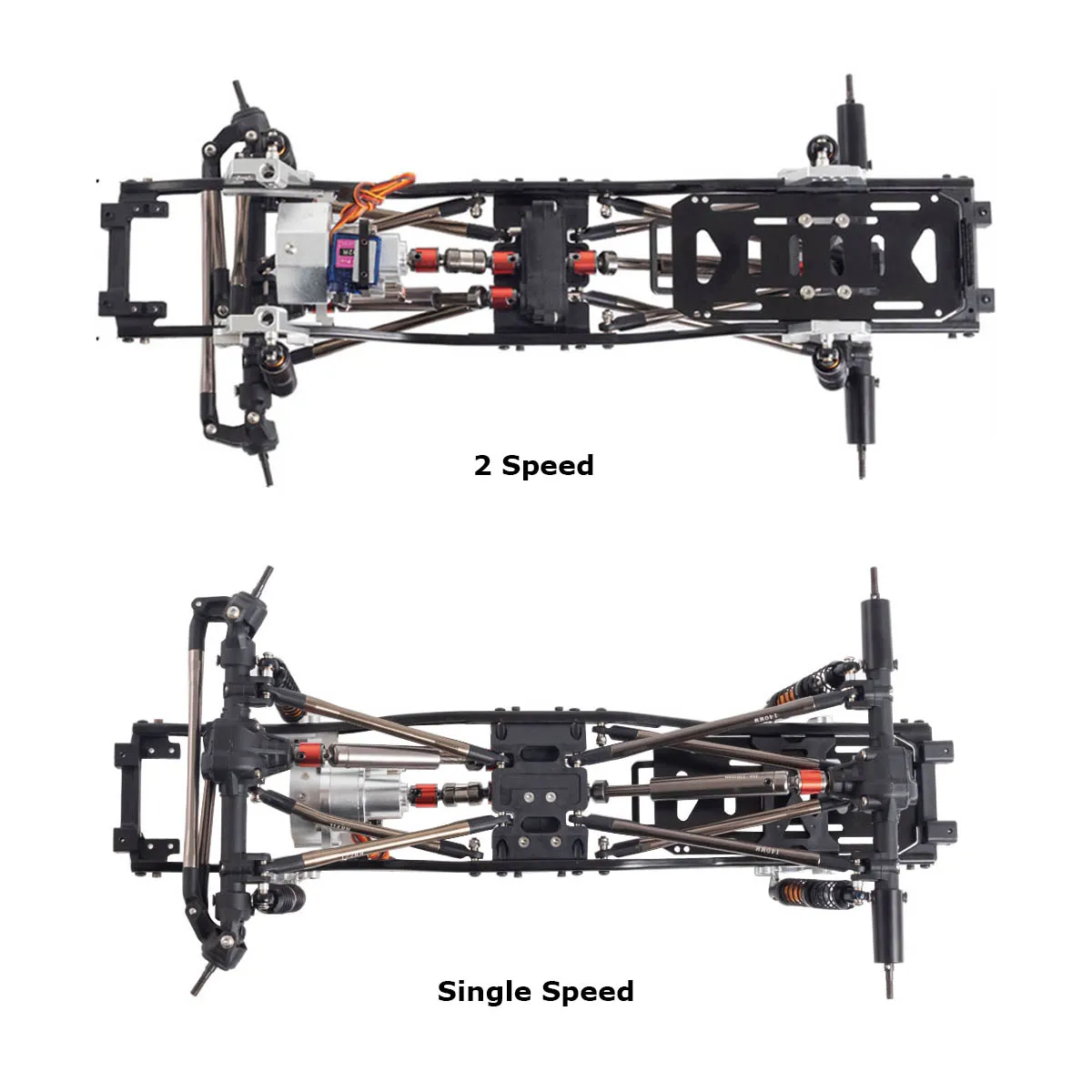 1/10 Axial SCX10 Metal frame Crawler Strong Chassis Aluminum Alloy 2 Speed/Single Speed Frame RC Upgrade Part