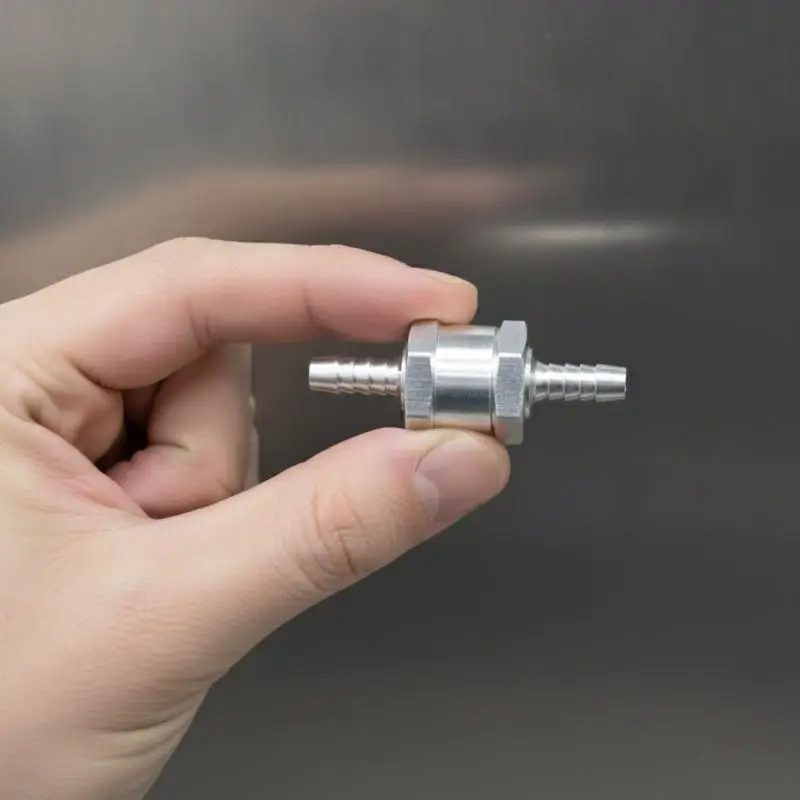 One-Way Non-Return Check Valve Aluminium Fuel Water Gas Air Vacuum Petrol  4 Size Valves 6/8/10/12mm For Marine Automotive