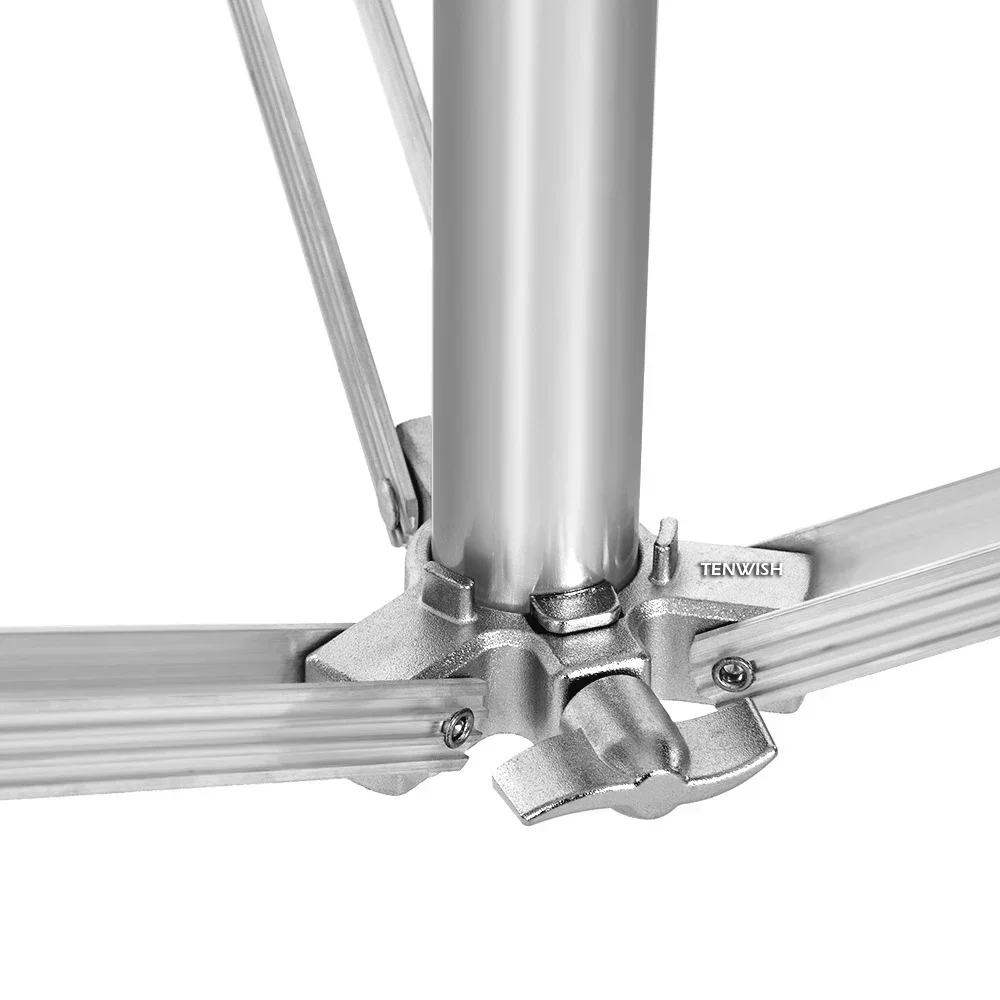 TENWISH 8.5ft 2.6 متر الثقيلة غير القابل للصدأ ضوء موقف سوبر وعرة الكروم الصلب ل سوفت بوكس Monolight ستروب استوديو المعدات
