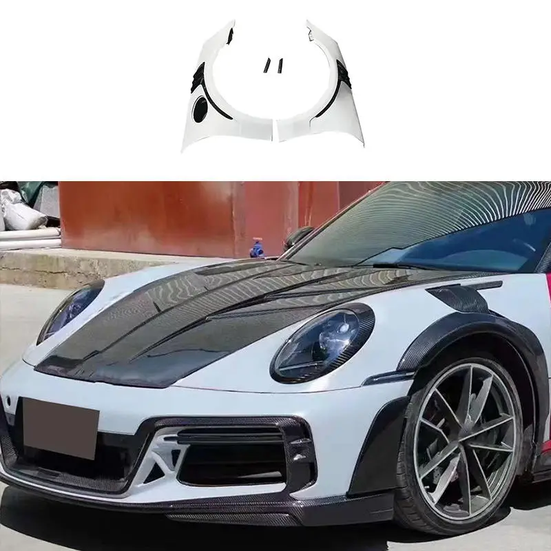 

GT3 Style Carbon Fiber Fibre Side Bumper Front Fender Vents For Porsche 911 992 GT3，100% TESTED WELL