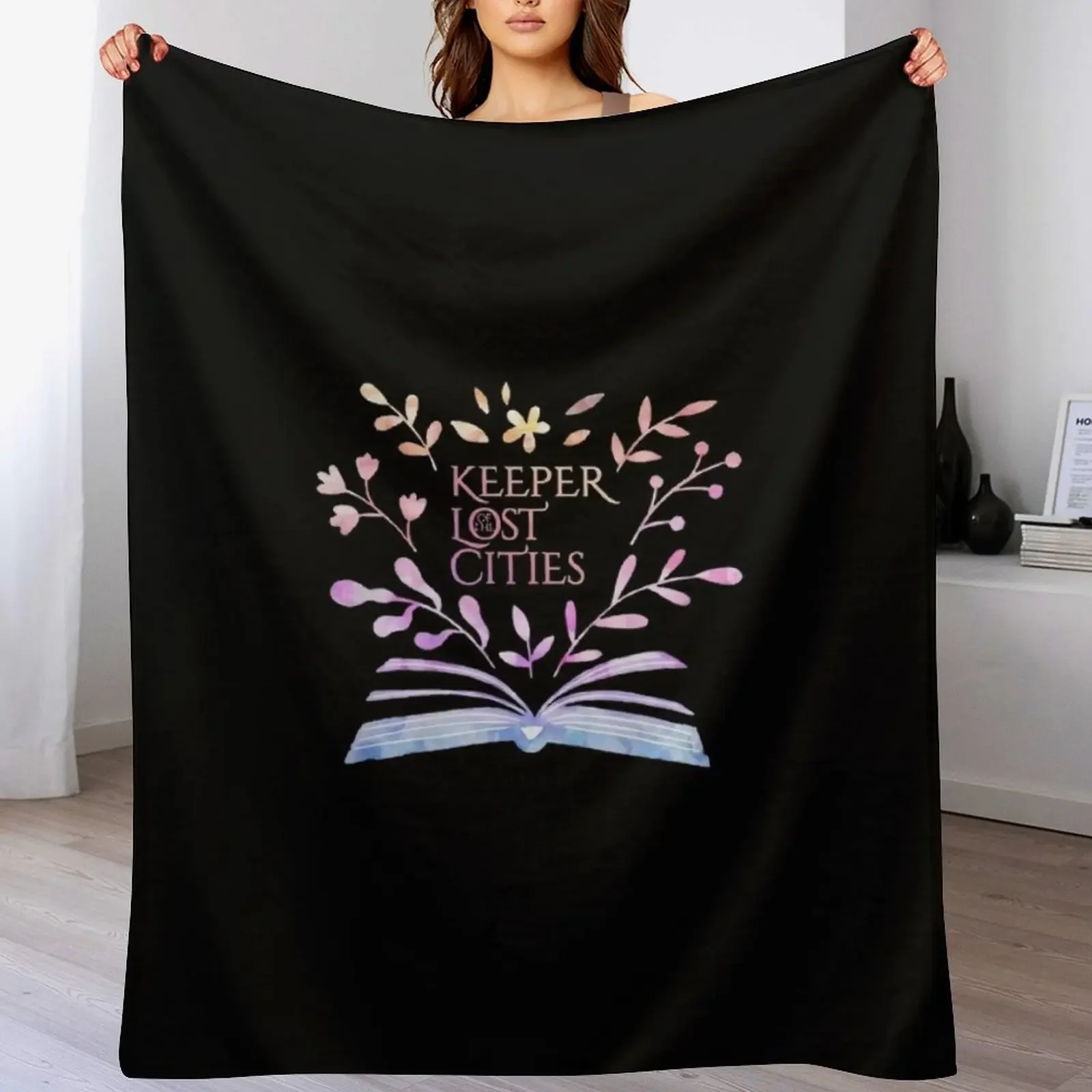 

keeper of the lost cities flower Throw Blanket Cozy Warm Blanket for Bed Room Decor
