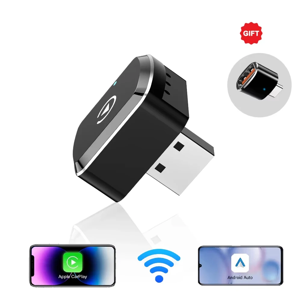 CarPlay أندرويد السيارات محول لاسلكي USB دونغل 5G واي فاي سيارة صندوق صغير التوصيل والتشغيل العالمي لتويوتا هوندا نيسان فورد VW