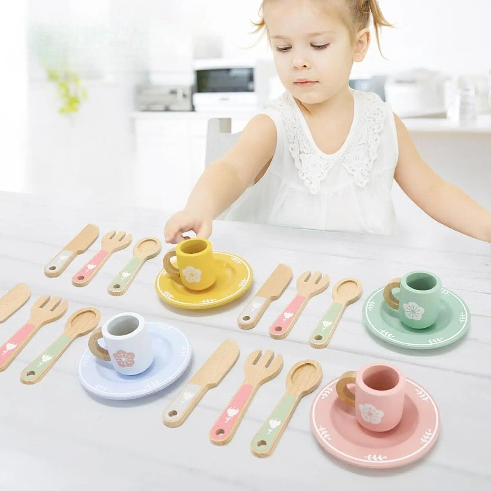 

22Pcs Realistic Utensils Toys Colorful Kitchen Utensils Toy for Children