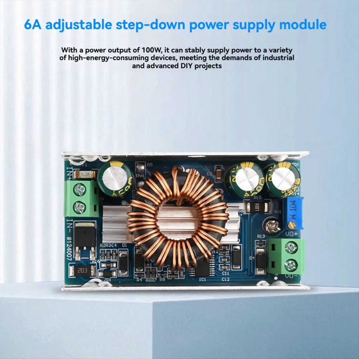 100W 6A DC DC Buck Converter DC10-90V to DC1.5-60V Step-Down Voltage Regulator Module Power Supply DC90V72V to DC60V48V