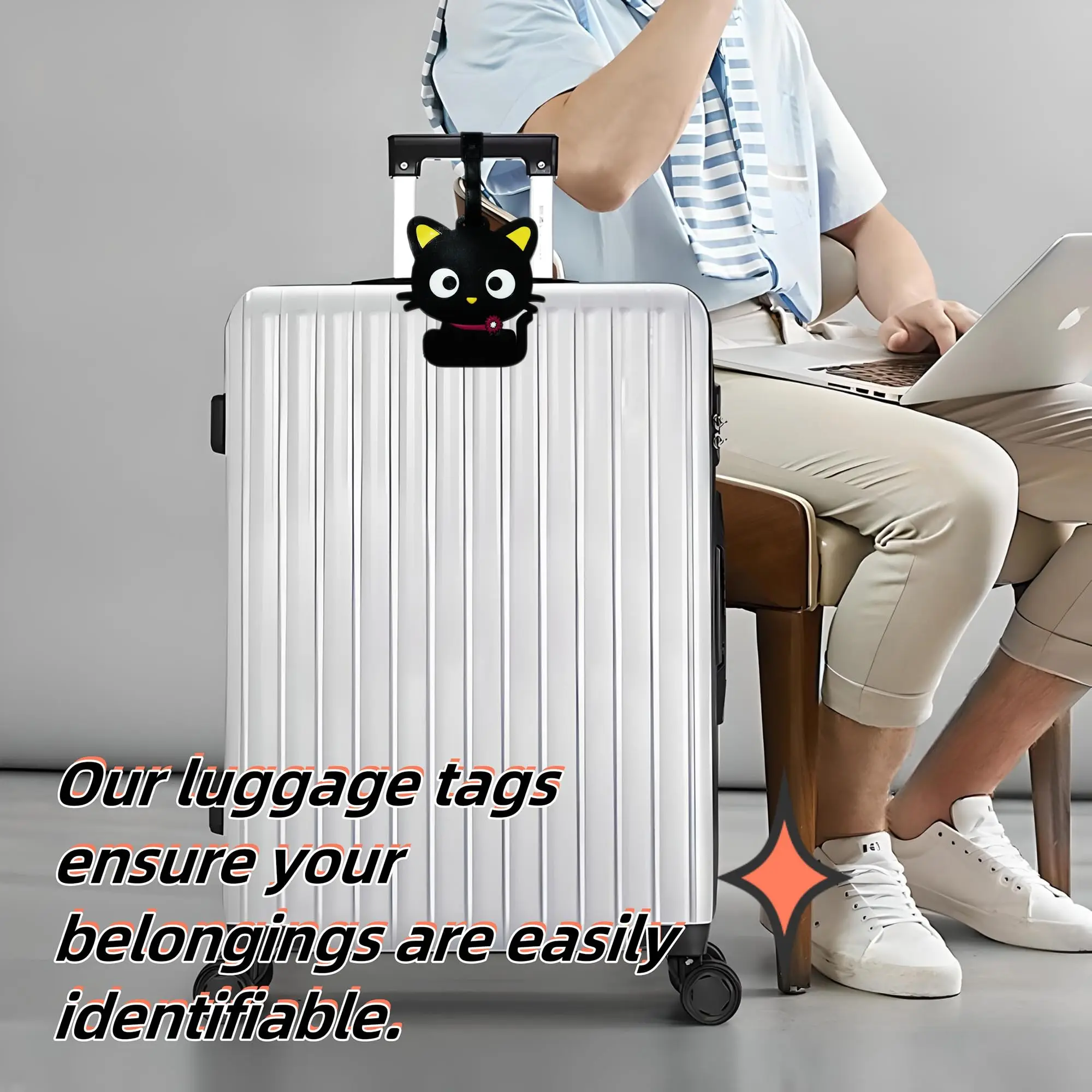 Cute Animal Luggage Tag Travel Cat Dog Poop Dinosaur Suitcase ID Addres Holder Baggage Boarding Tags Portable Label view 5