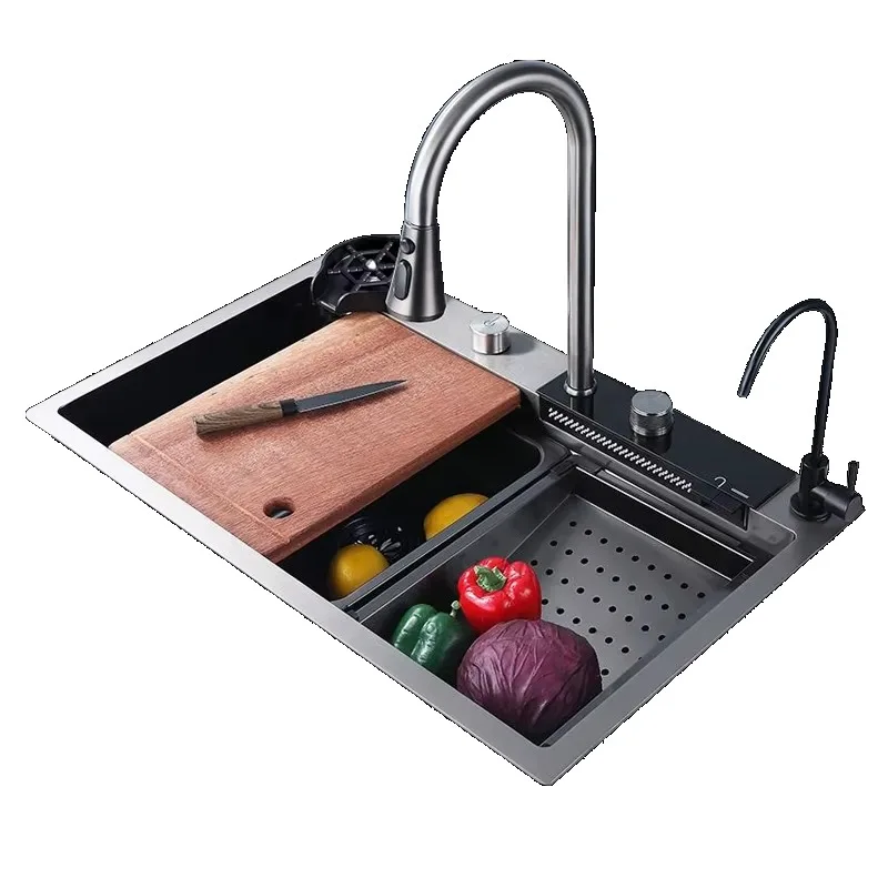 

Stainless Steel 304/201 Smart High Quality Black Smart Kitchen Sink
