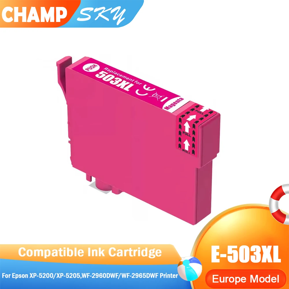 Premium Compatible Color Inkjet Ink Cartridge EPT 503 XL T503XL 503XL Ink for Epson XP-5200/XP-5205,WF-2960DWF/WF-2965DW Printer