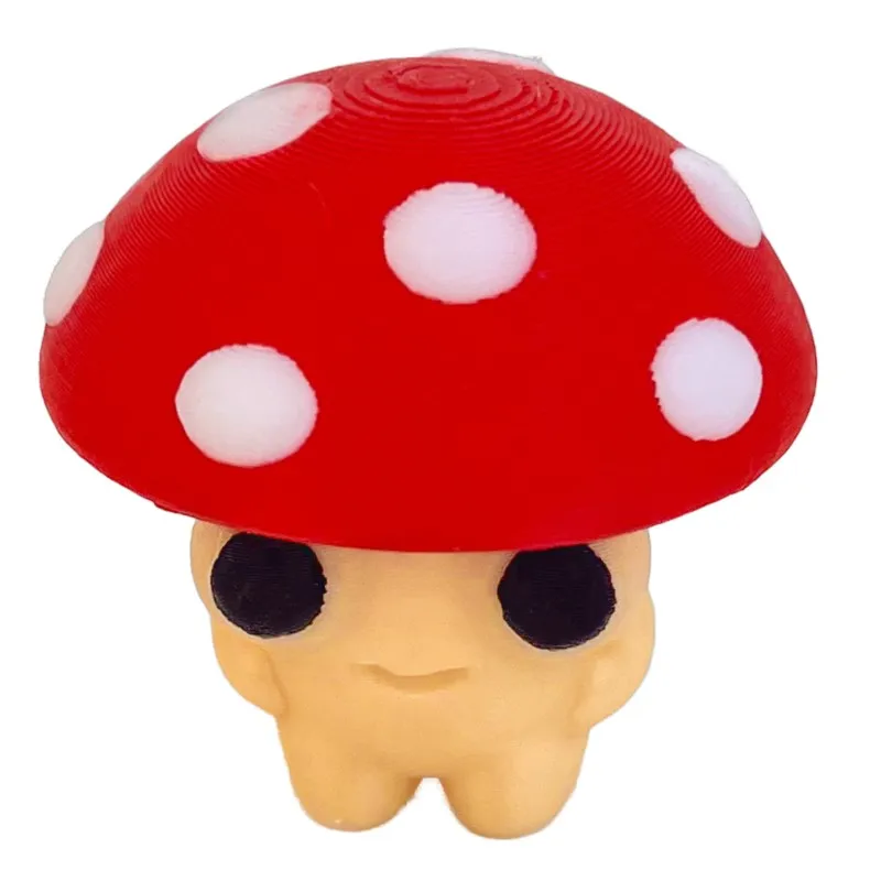 Mini 3D Printed Mushroom Turtle Clicker Keycap Press Decompressor Fingertip Stress Relief Venting Toys Fun Creative Toys