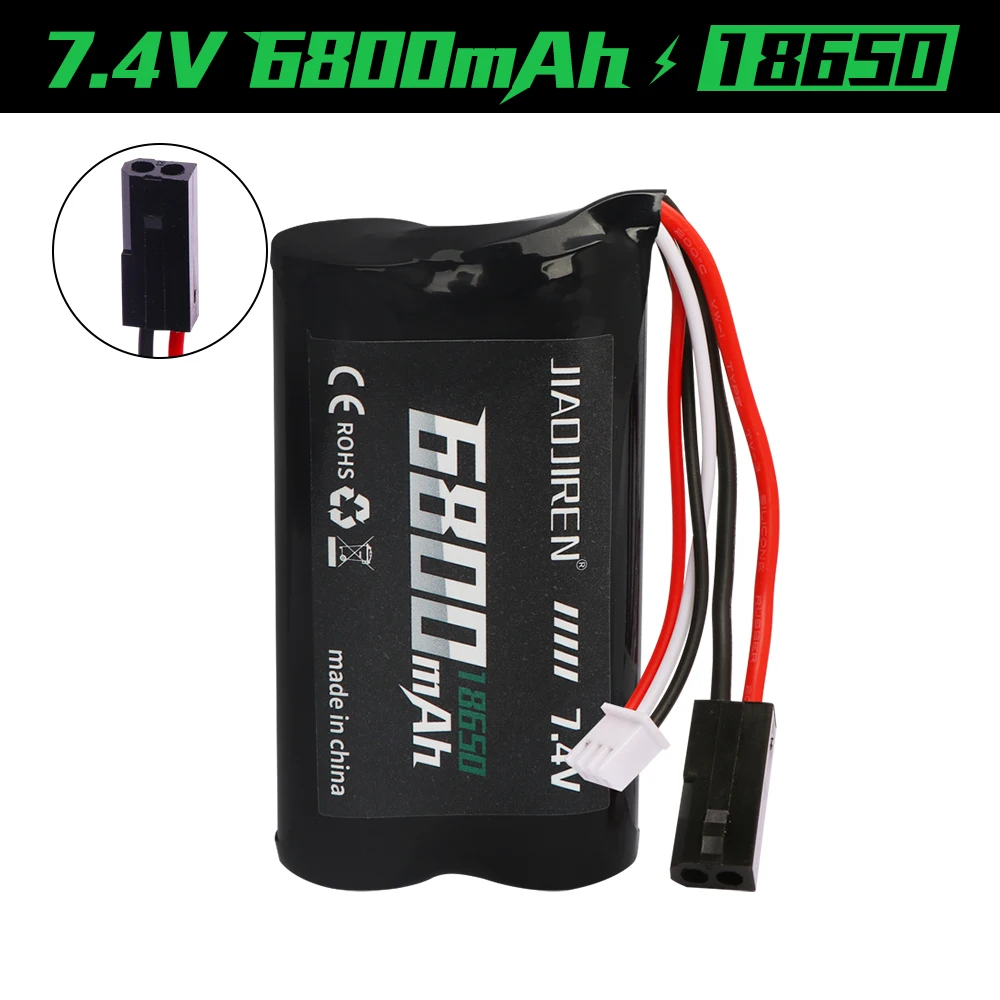 18650 7.4V 6800Mah Battery with 5500 Plug for MJX  T40C F39 F49 T39 BG1518 BG1513 BG1515 BG1507 BG1506 RC Toys cars boat Parts