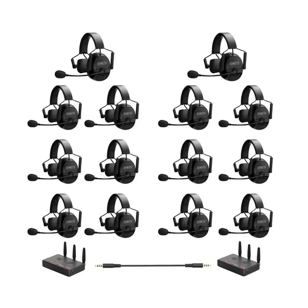 CAME-TV KUMINIK8 1.9G Duplex Digital Wireless Intercom Headset Distance up to 450m with Hardcase - Single Ear 14 Pack