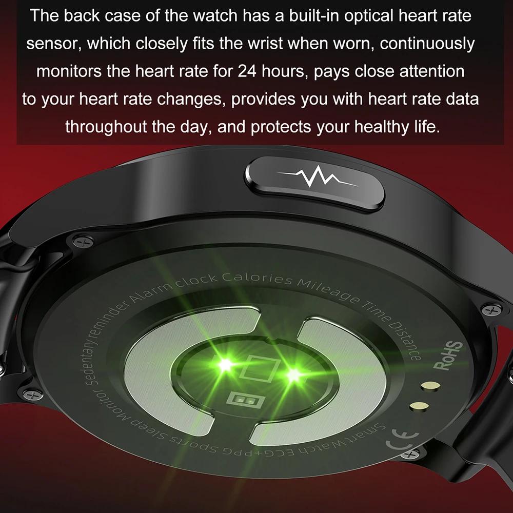 2022 novo relógio inteligente ecg + ppg temperatura do corpo heartrate pressão arterial ai diagnóstico médico pulseira esporte à prova dwaterproof água smartwatch