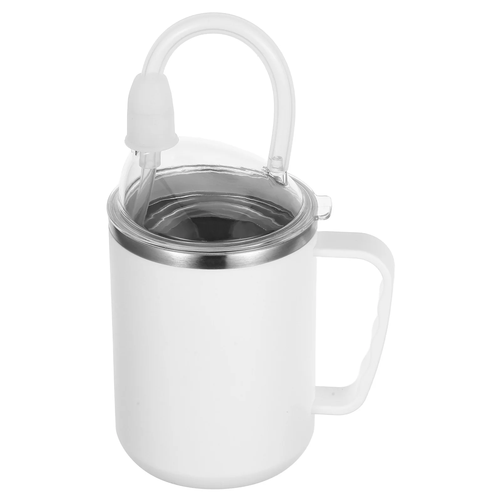 

Spill-Proof Feeding Cup for Elderly 500ml No Spill Sippy Anti-Choking Design Seniors Patients Leakproof Easy Grip Handle