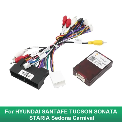 Decodificador de caja Canbus de Radio para coche HY-SS-04 para HYUNDAI SANTAFE TUCSON SONATA STARIA Sedona Carnival con arnés de cableado de 16 pines