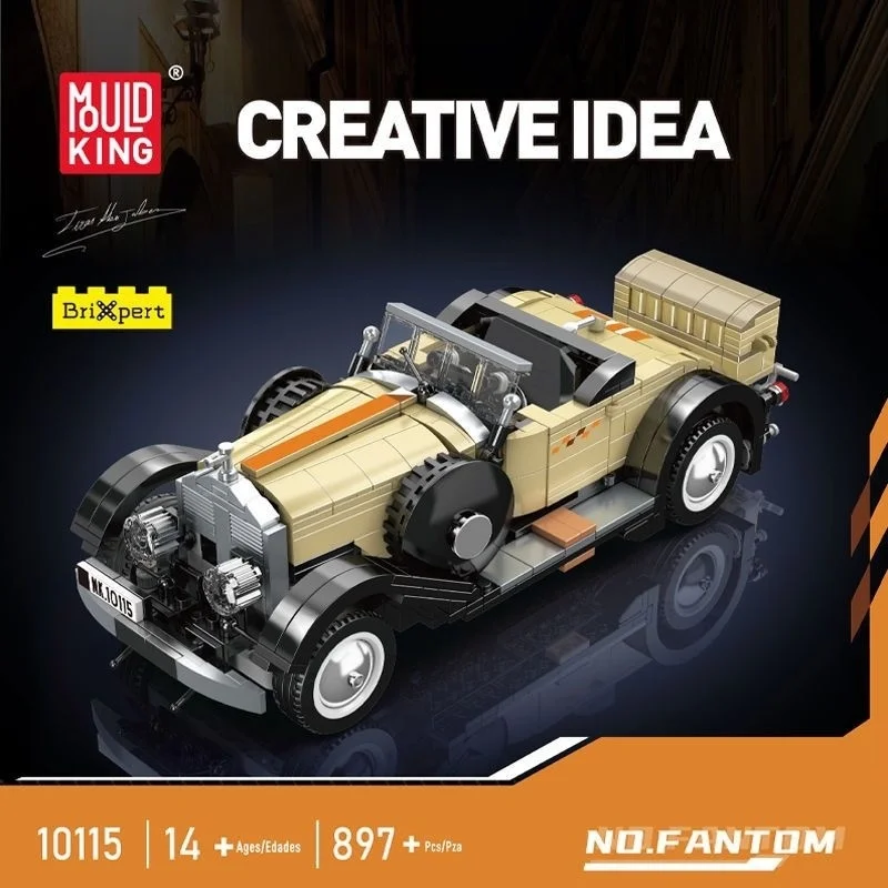 

Mould King Phantom Classic Car Transformable Creative Static Building Blocks Assembly Toy Display Piece10115