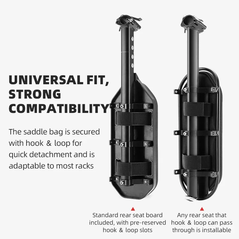 ROCKBROS Multifunctional Rear Seat Bag Universal Saddle Bag Back Rack 5L Capacity Seat Bag Expandable Cycling Luggage Trunk Bags