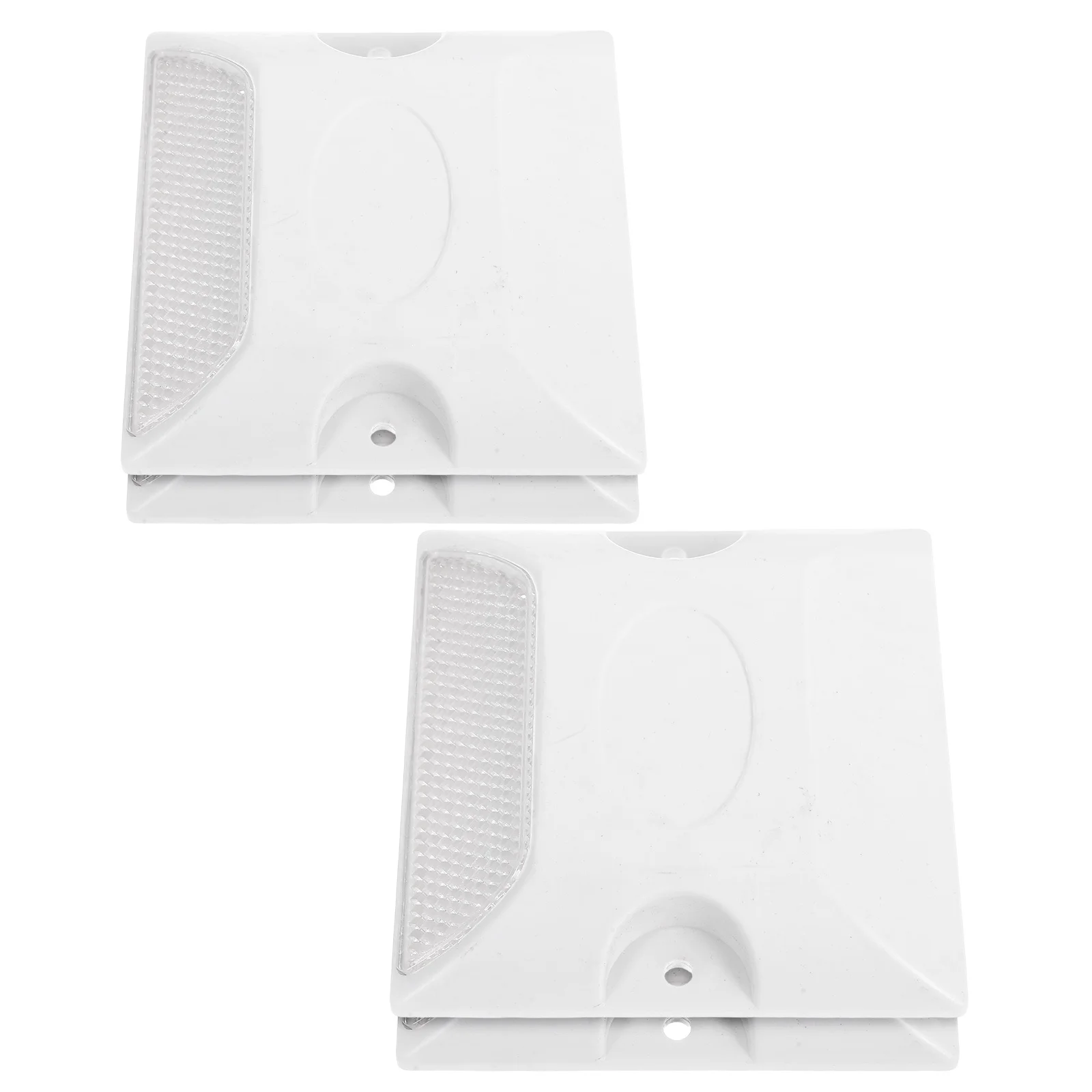 4 قطعة علامات الرصيف العاكسة وضوح عالية ترصيع الطريق المرتفعة للسلامة المرورية على الطرق السريعة عاكسات بلاستيكية متينة