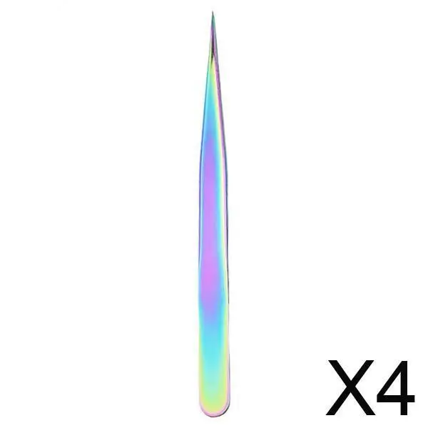 4xProfessional Eyelashes Tweezers Lashes Extension Stainless Steel Tweezers C