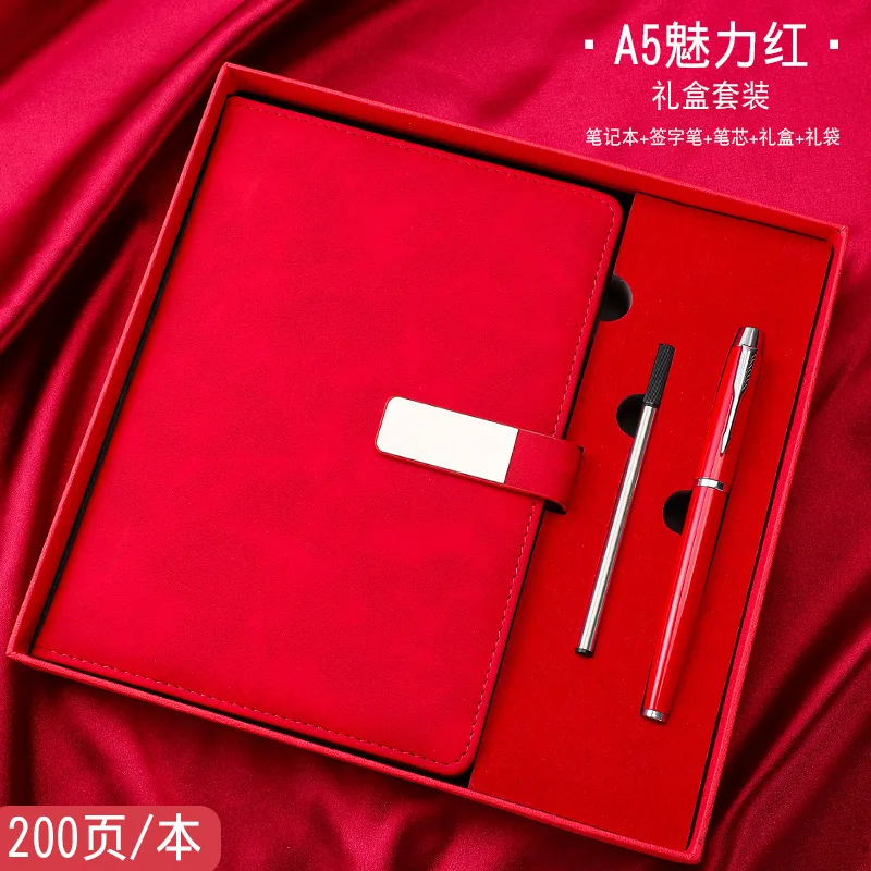 Notebook Set Customized Stationery Supplies Business Notebook A5 Notebook Gift Box Customized High Aesthetic Value diary