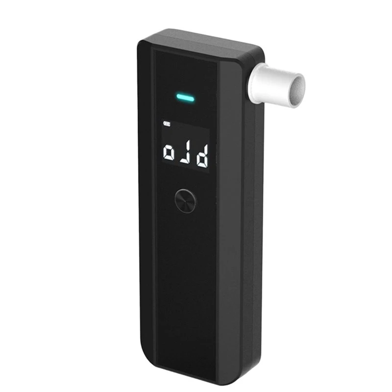 DT42-Alcohol Detector Breath Analyzer Portable LCD Display Semiconductor Sensor Sound Alarms Blowing Inspection Tool