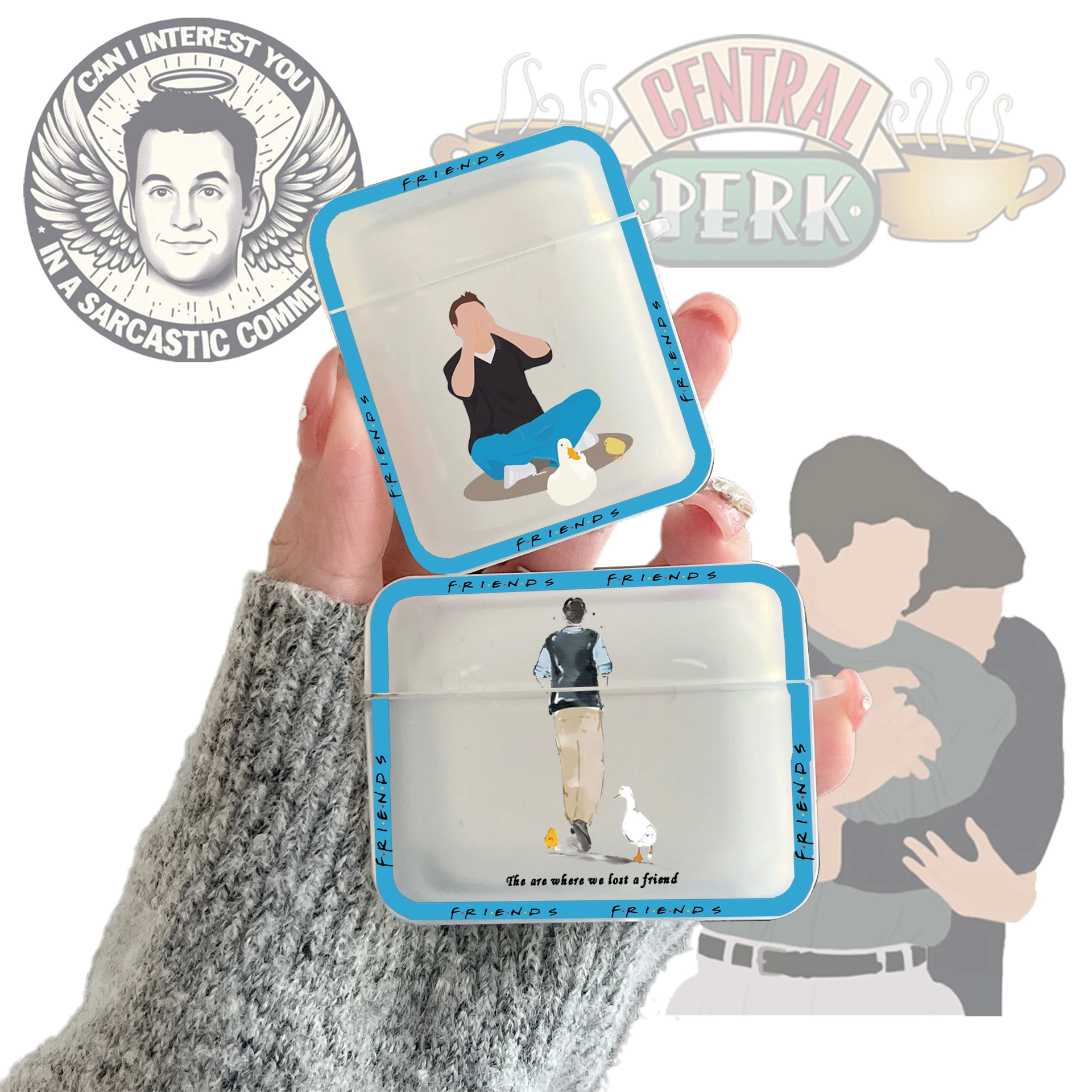 Tv Show Friends Matthew Perry Case for AirPods Pro 2 3 1 Pro2 Chandler Apple Air Pod Cover Funda