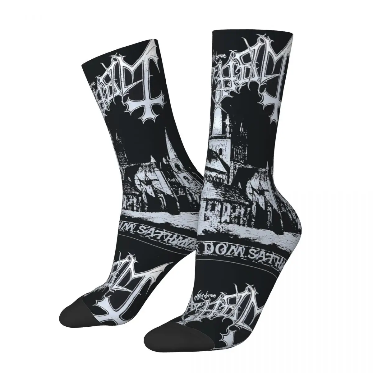 

Funny Mayhem Deathcrush Euronymous Dead Varg Basketball Socks Polyester Crew Socks for Women Men Breathable