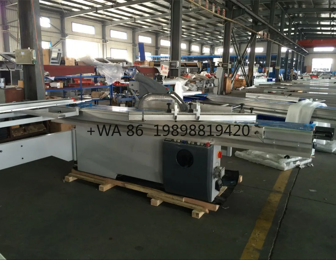 Woodworking Melamine Vertical Precision Panel Sliding Circular Table Cutting Saw Tilt 45 Degree Double Blades Sawing Machinery