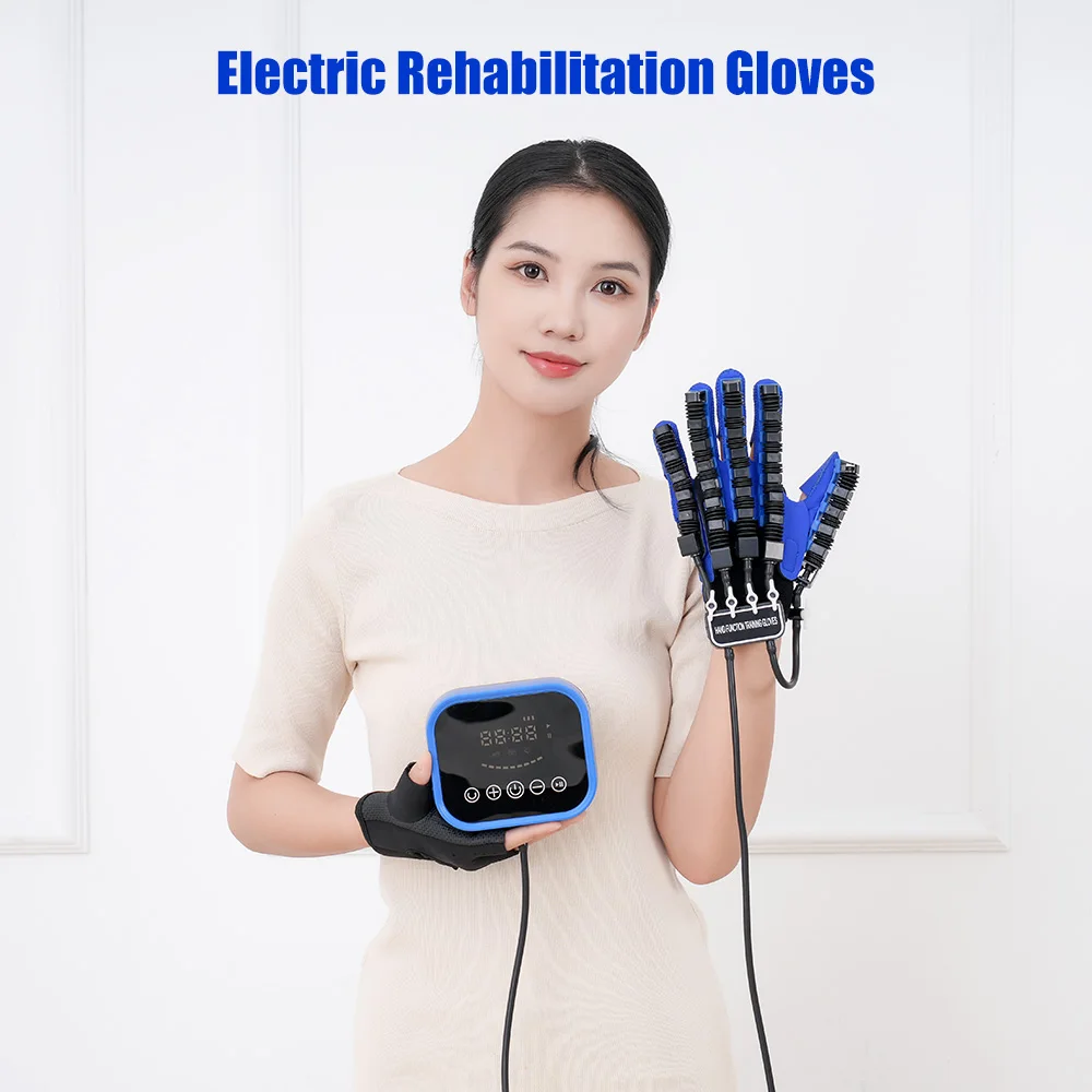 Left & Right Hand Finger Rehabilitation Exerciser Robot Gloves Stroke Hemiplegia Cerebral Infarction Training Equipment Therapy