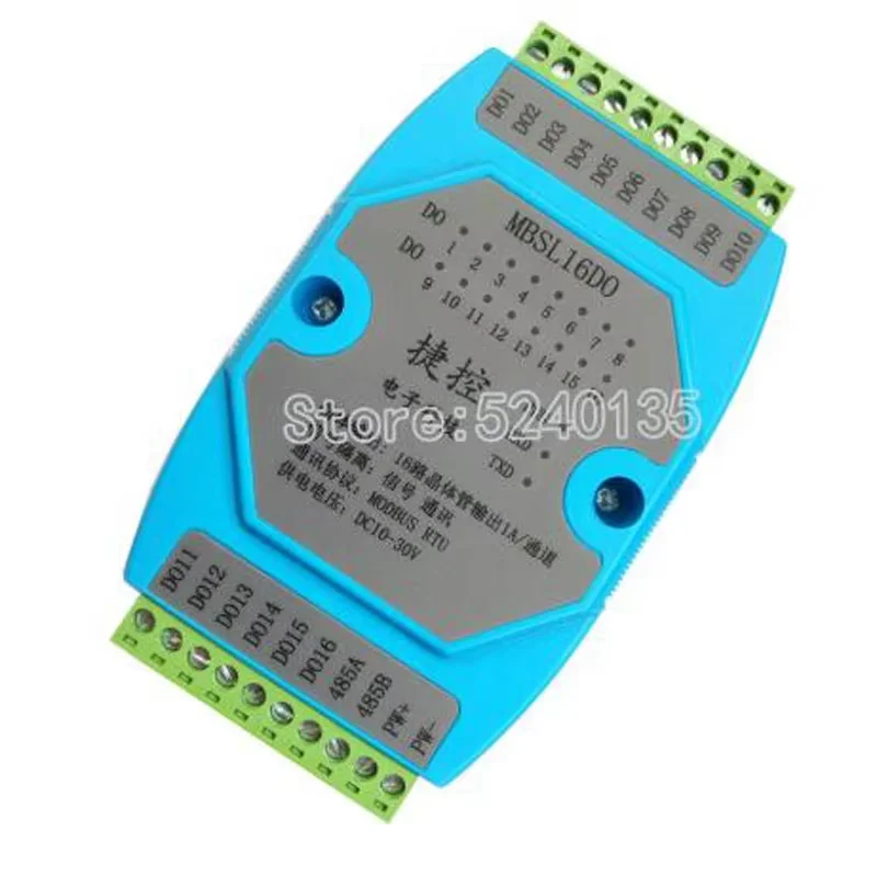16-канальный цифровой выход, изолированный Modbus, 16 DO, контроль сбора данных, модуль управления RS485, связь MODBUS