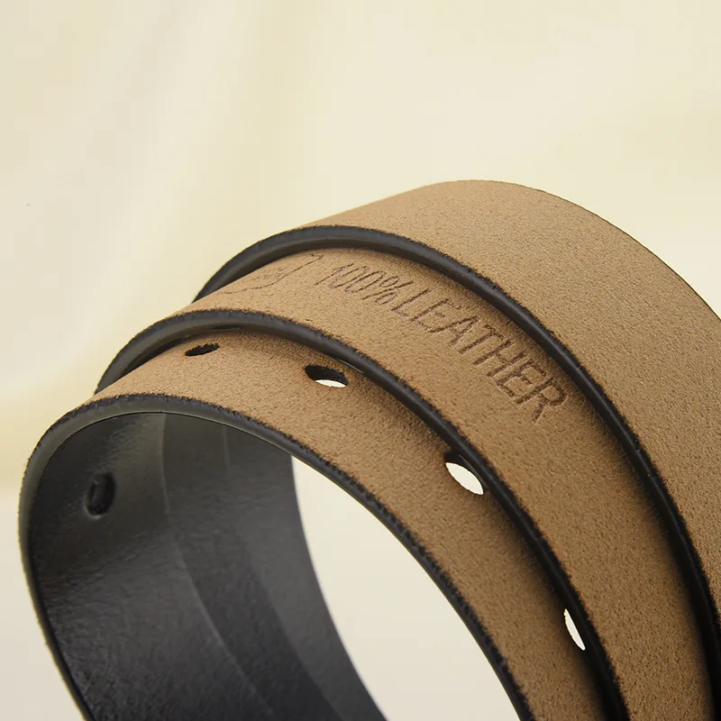 Women's Simple and Fashionable Multi-Purpose Korean Genuine Leather Black Belt for Students to Decorate Jeans
